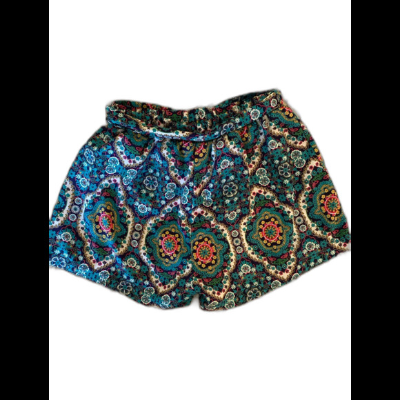 Peach Love California Shorts Womens X Small Colorful Print Flowy Elastic Waist - Picture 2 of 7